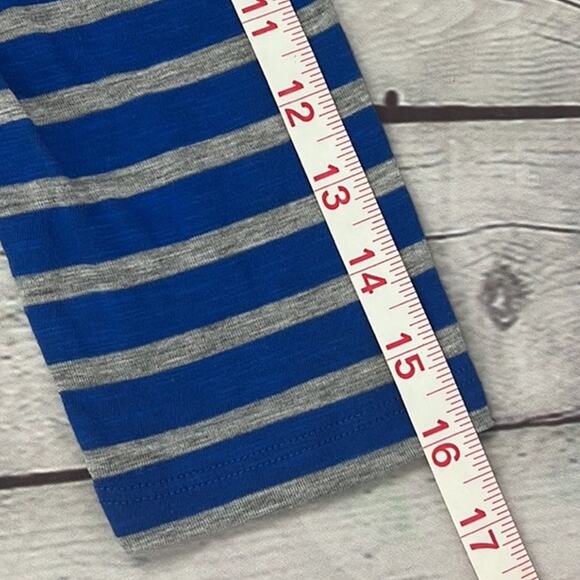 Sundry Henley Slub Knit Dress Blue Gray Stripes Size 1 (S) Elevated Basic NWT - Picture 6 of 8